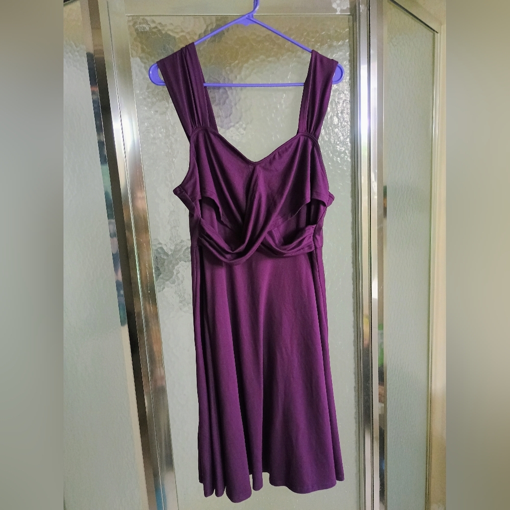 Stylish Purple Sleeveless Dress